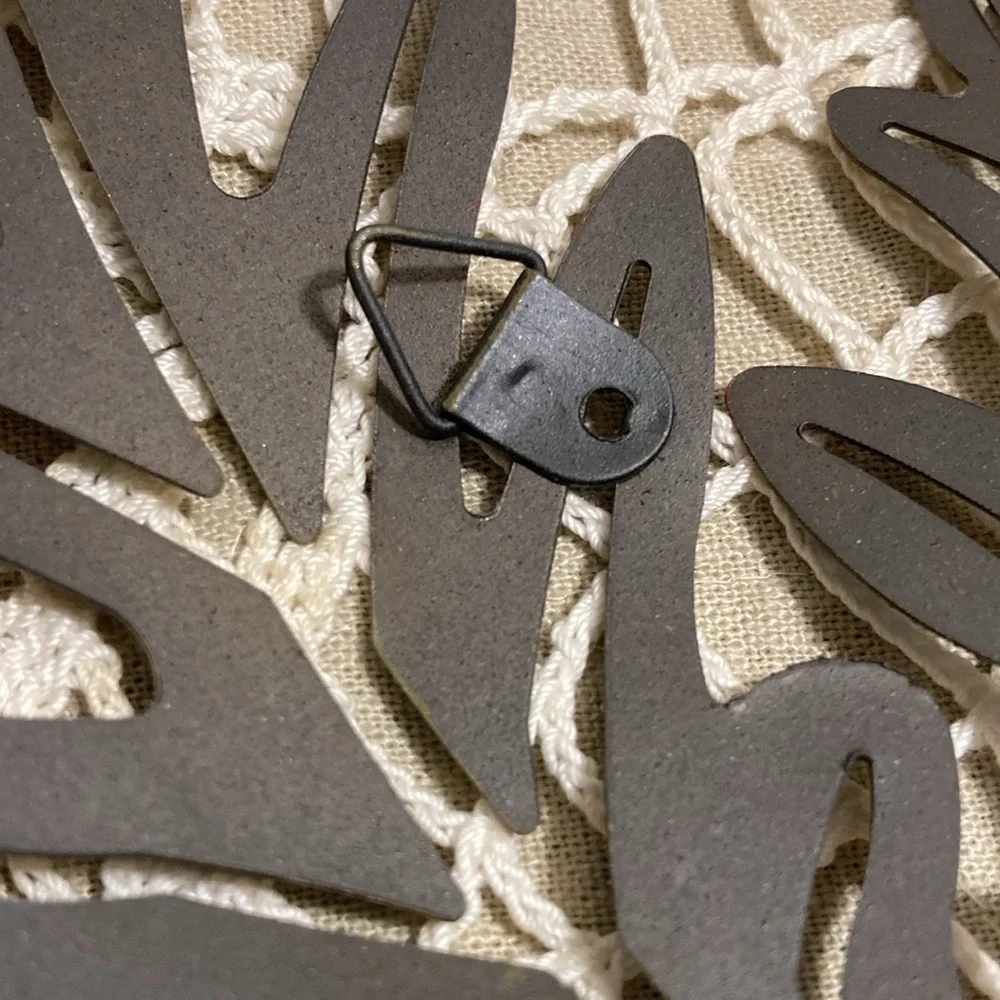 Decorative Metal Leaf Wall Hooks Set Of 3